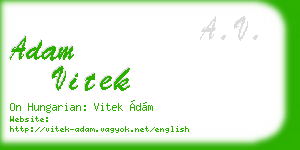 adam vitek business card
