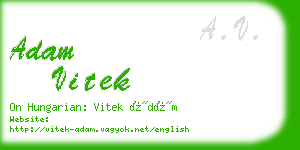 adam vitek business card